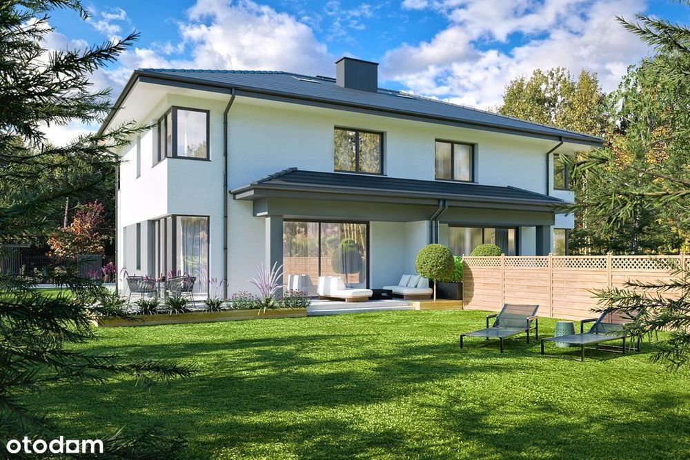 Nowoczesny dom, duży ogród, wysokość parteru 2,92m