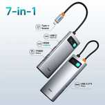 Baseus Hub 7 в 1 4K 60Hz BS-OH146 MacBook адаптер хаб hdmi android