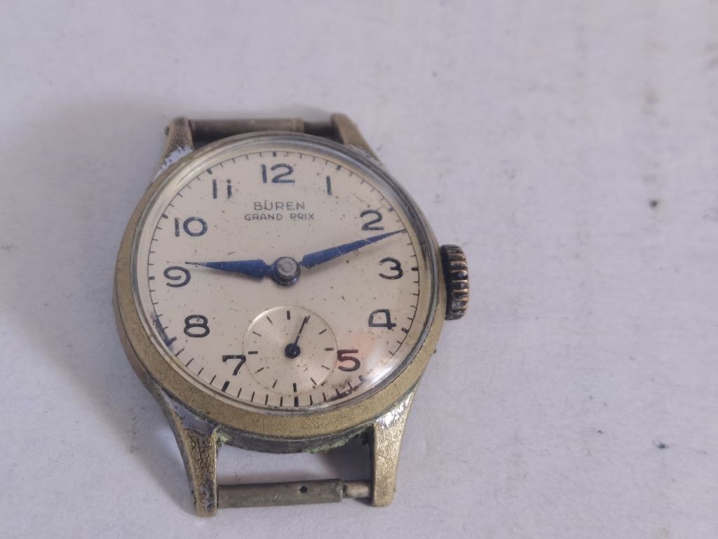 Stary szwajcarski zegarek buren grand prix