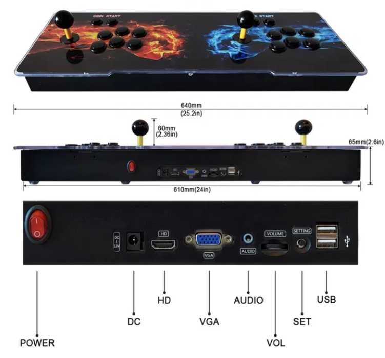 Consola arcade Pandora box 9s - 4260 jogos