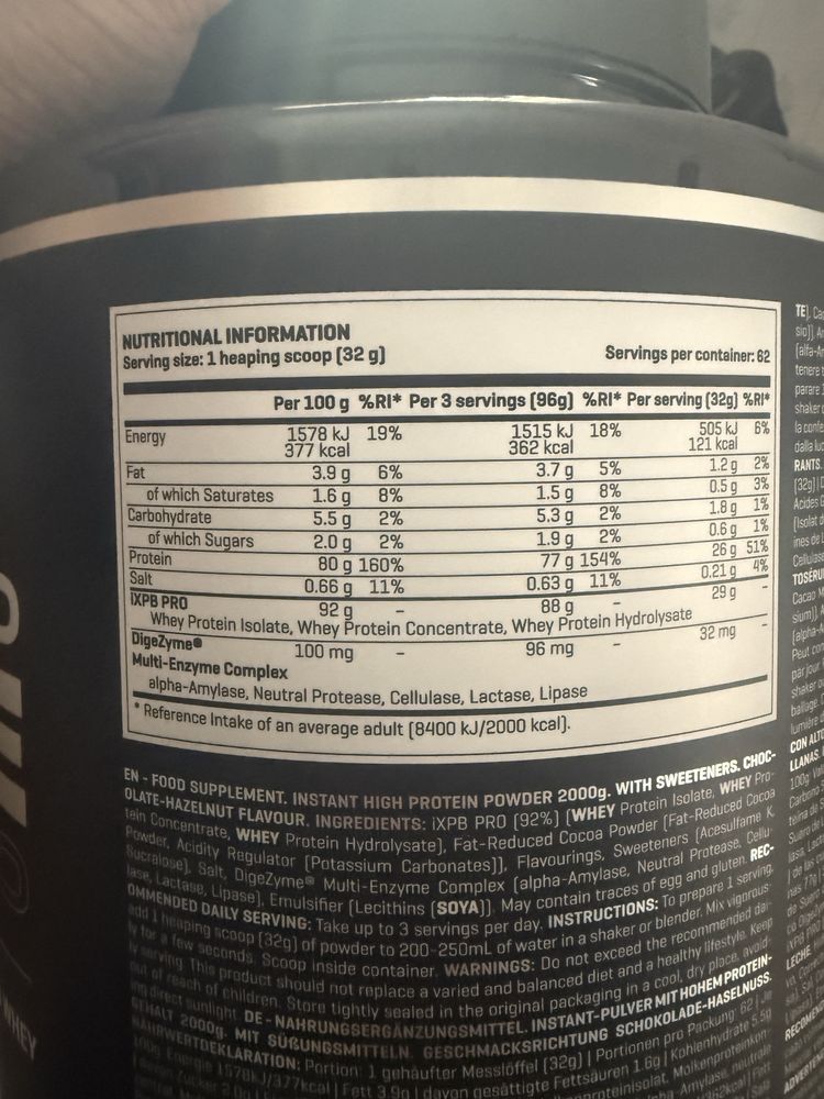 100% Whey Hydro Isolate Pro 2000g