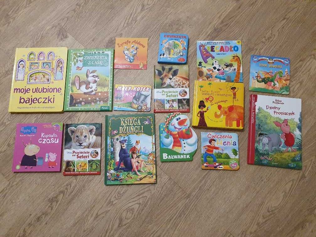 Zestaw 15 książek dla dziecka w wieku 1 rok-5 lat.