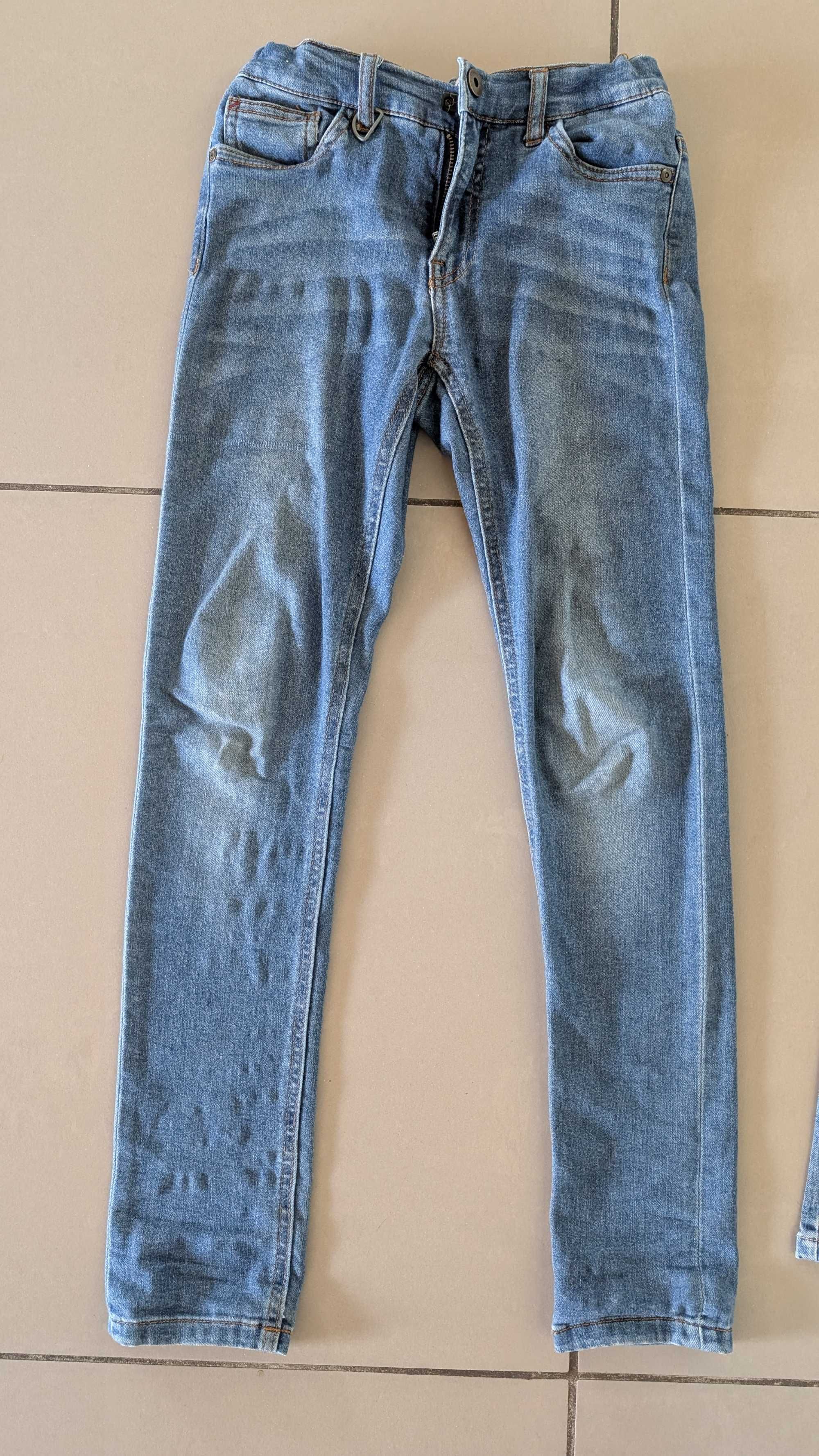 Spodnie jeansy chłopięce r. 140-146 , 2 pary