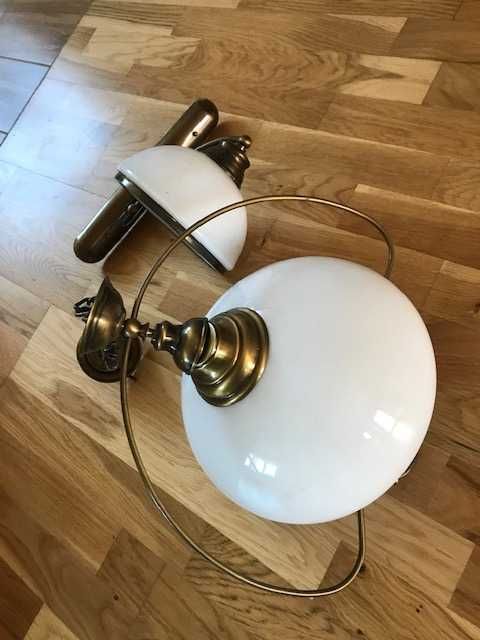 Lampa sufitowa i kinket biała półkula