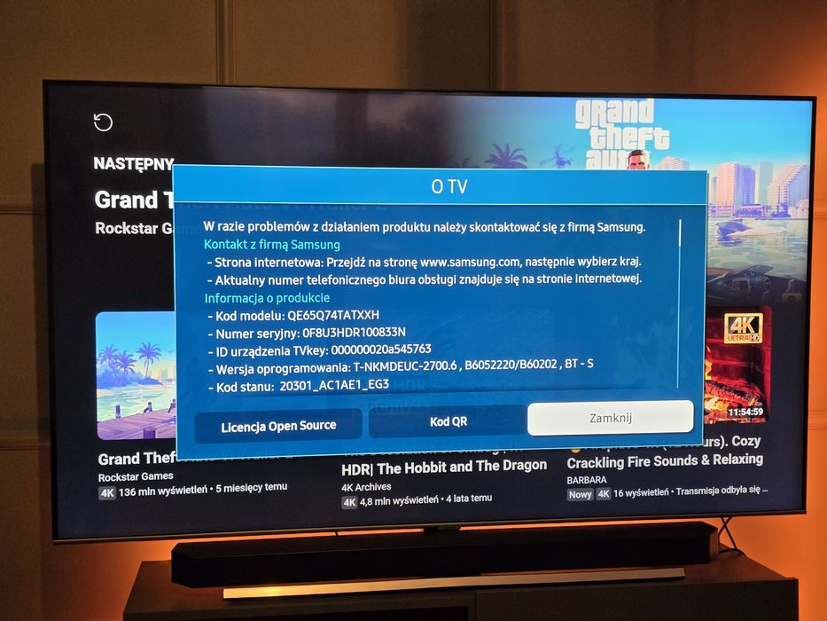 Samsung QE65Q74T 65" QLED 4k 120hz HDMI 2.1