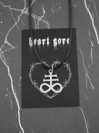 Heart Gore wisiorek KRZYŻ LEWIATANA goth gotycki okult grunge HG70