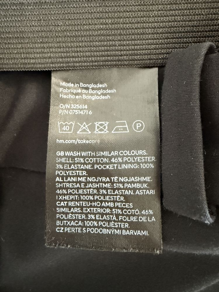 Czarne klasyczne eleganckie spodnie cygaretki prosta nogawka H&M 36 S