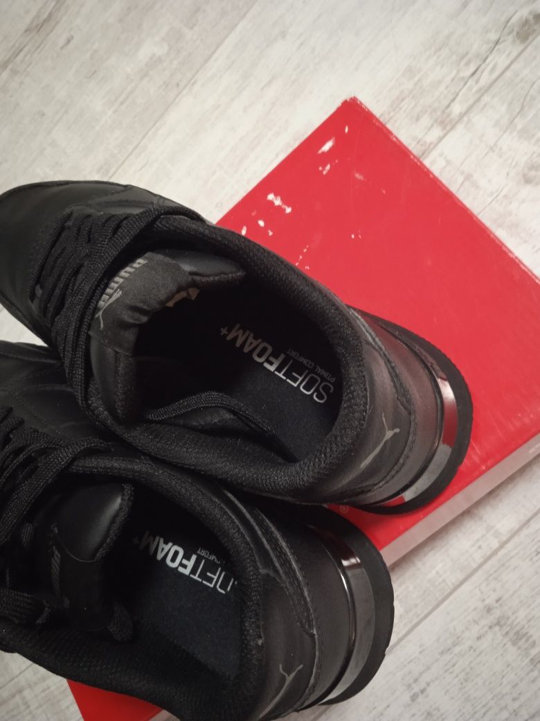 Adidasy puma czarne skóra 38,5 sneakersy