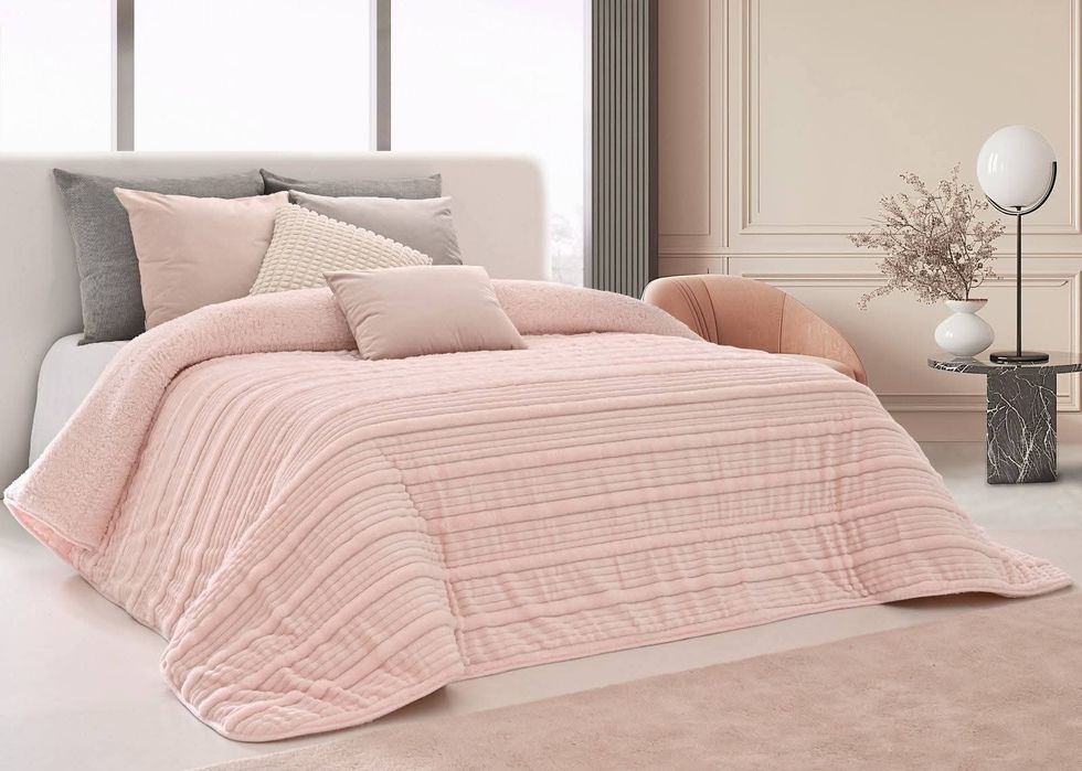 Edredões borrego com almofadas cheias