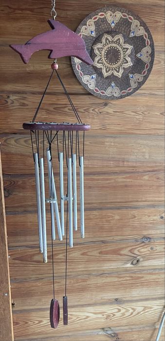 Dzwonek wietrzny gong dzwonki na wiatr ogrodowe grające z drewna metal
