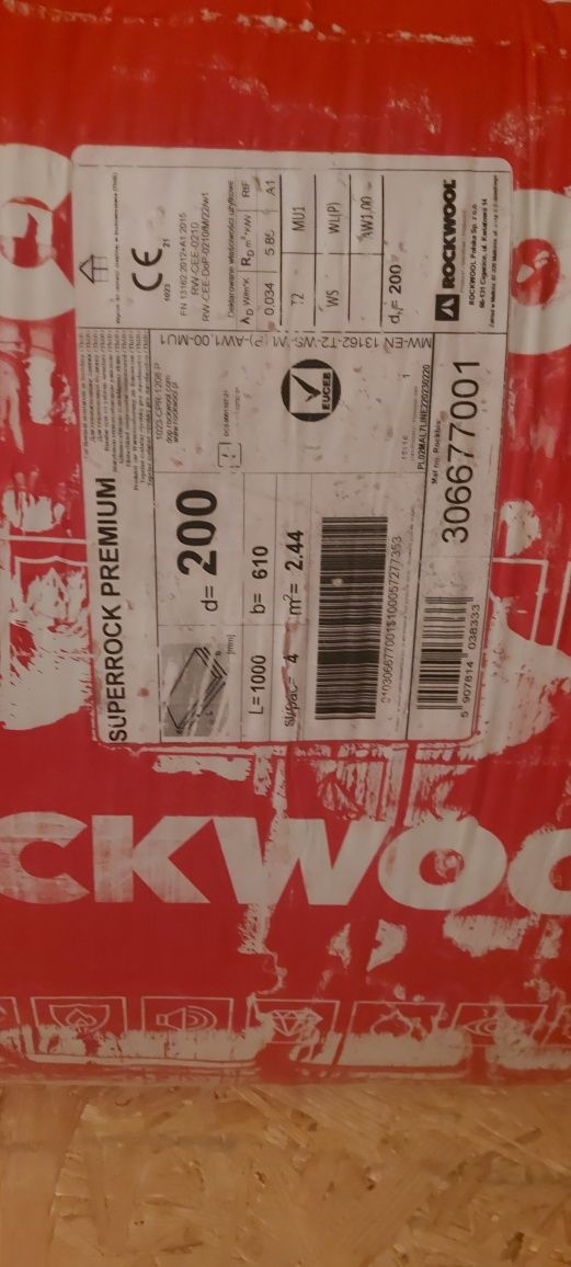 Wełna Rockwool Superrock Premium 20 200 nowa