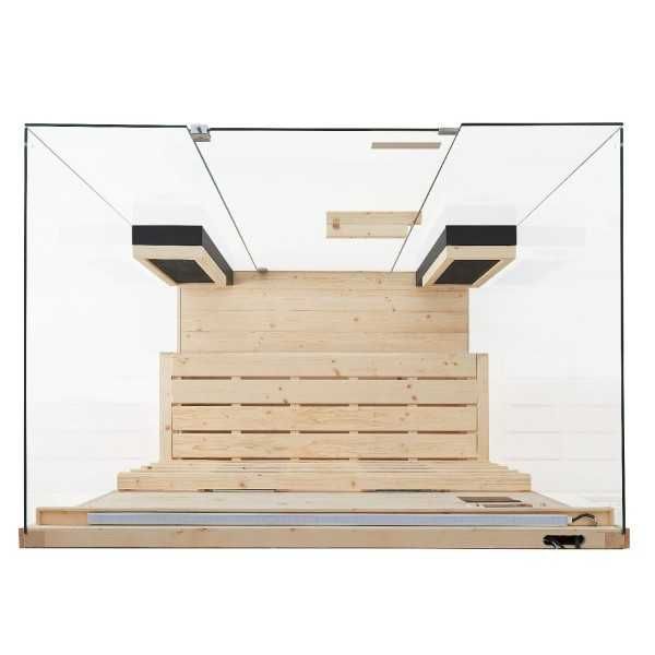 Sauna na podczerwien infrared infrarot kabina LED szklana dotyk LCD