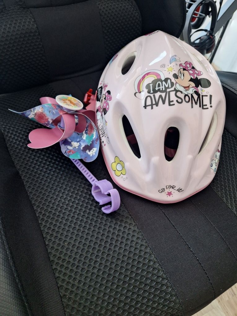 Kask dziewczecy  3-5 lata wiatrak do rowera Decathlon