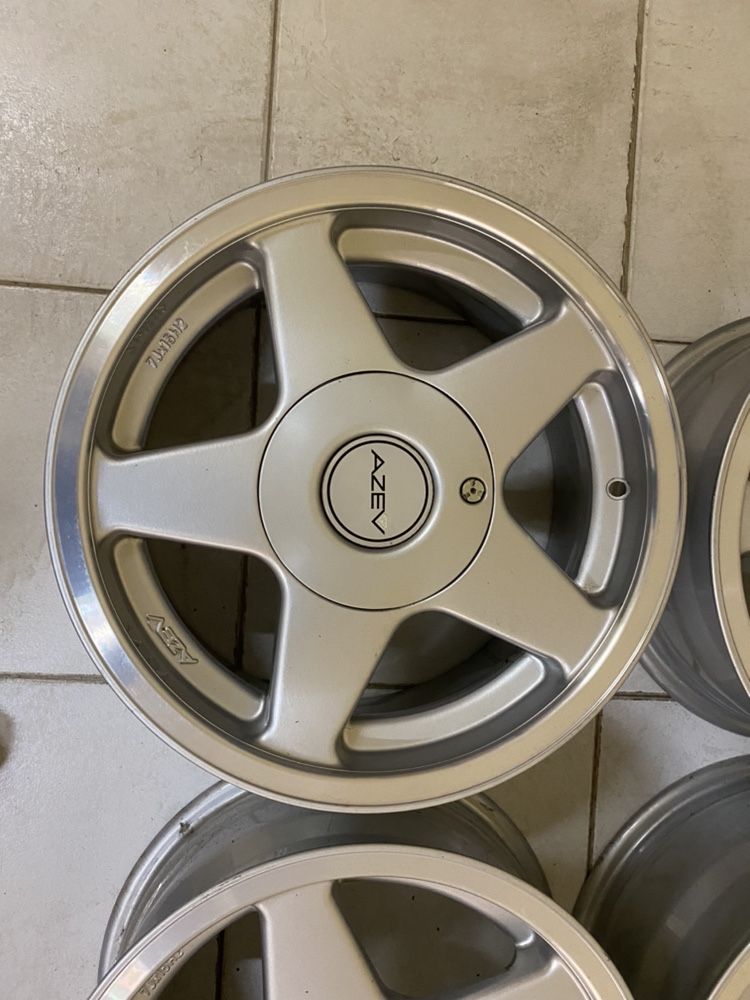 Jantes 15” 5x120 AZEV aba bmw classicos antigos com aba polida