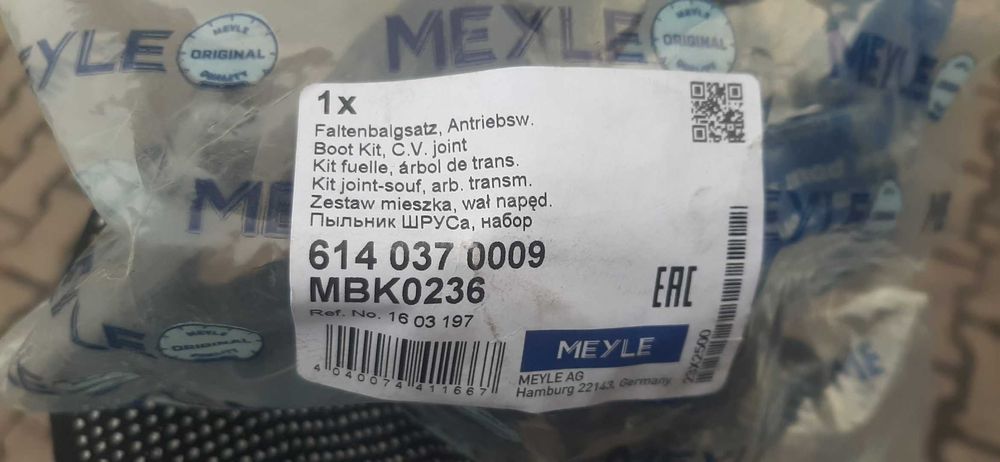 90512357 Пильник ШРУСа зовніш Opel Zafira A, Astra G, Meyle 6140370009