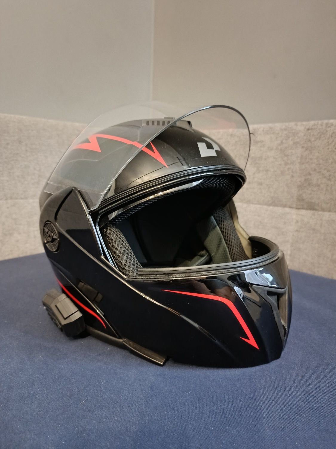 Kask Modułowy Motocyklowy M Bluetooth Z Mikrofonem Intercom