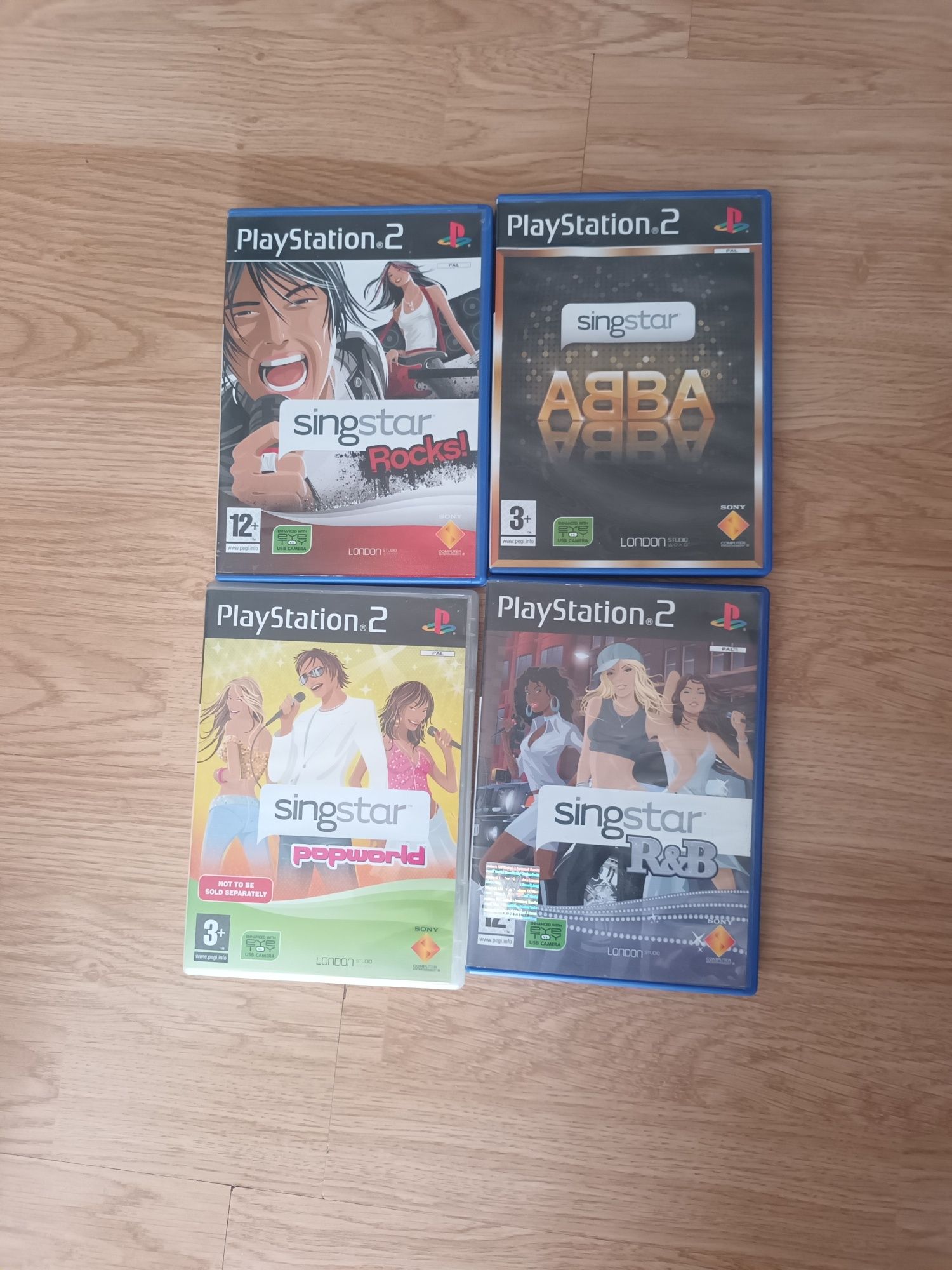 4 gry z seri singstar  na konsolę PlayStation 2 ps2