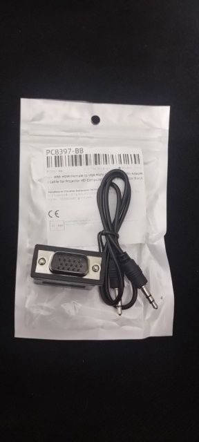 Adaptador hdmi para VGA com audio