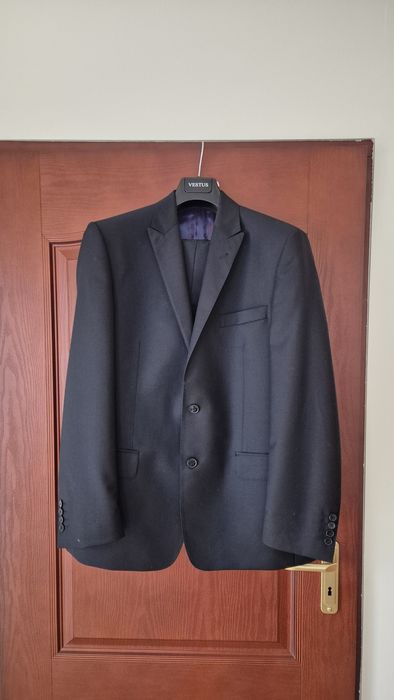 Garnitur męski rozmiar 50. Czarny gładki