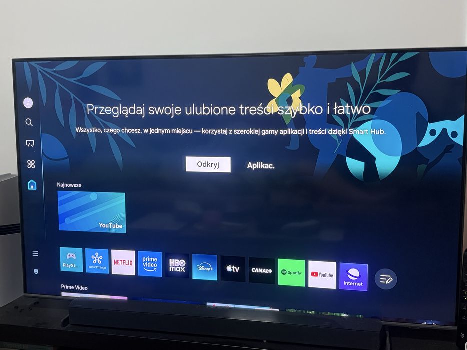 Telewizor Samsung 55” Q68D z SOUNDBAREM HW-C450