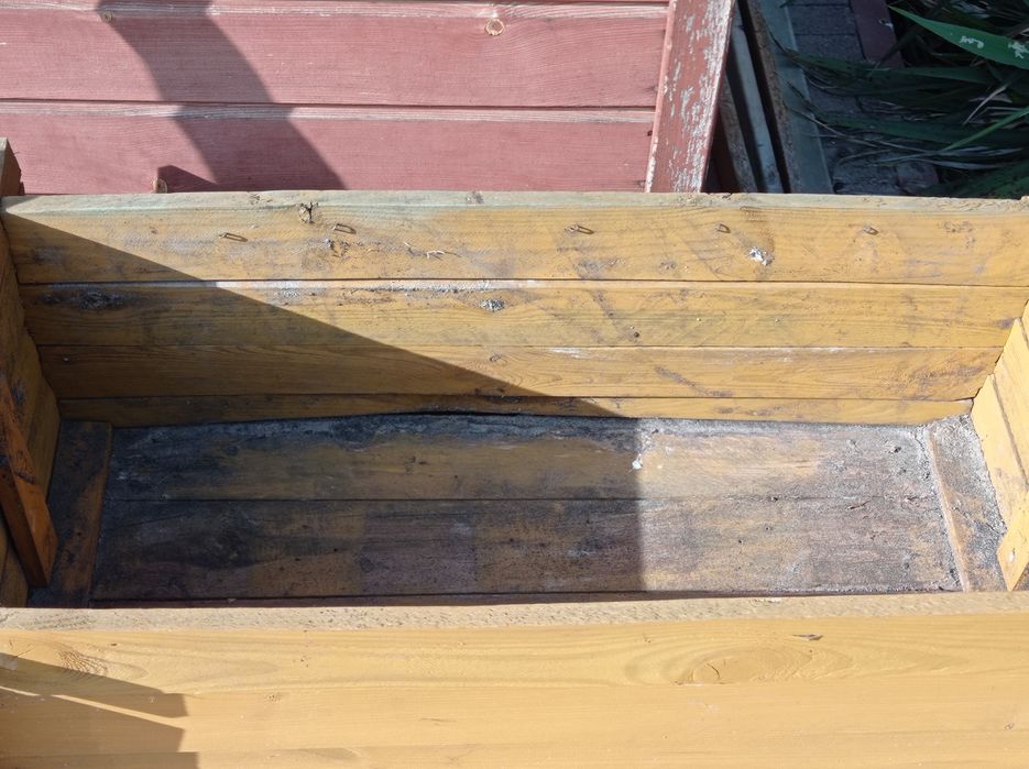 OKAZJA Donica drewniana 80x35x30 ogrodowa komplet 2 sztuki