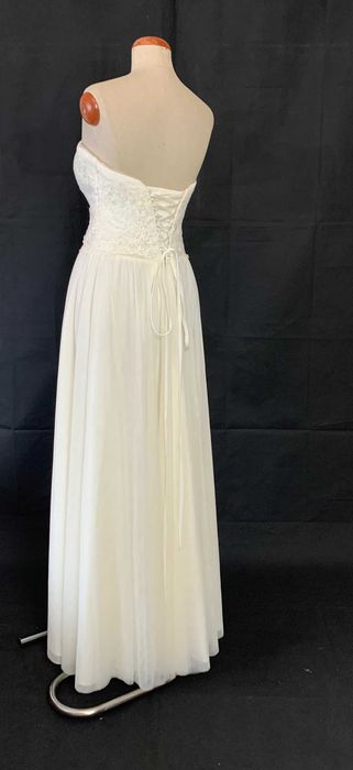 Nowa suknia ślubna księżniczka 38 M duży biust biała tiulowa gorset