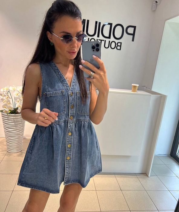 Джинсовый сарафан zara