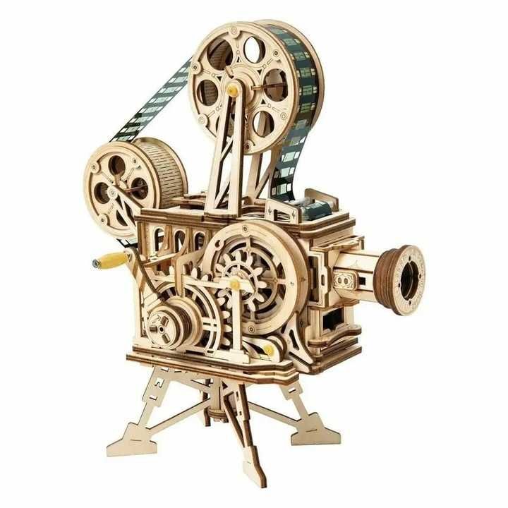 Drewniane Puzzle Robotime Model 3D Projektor Filmowy + Film 183 el