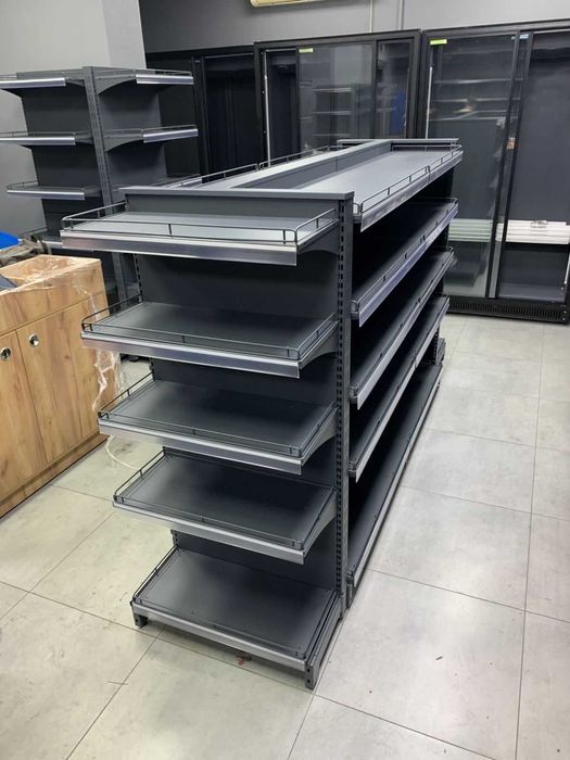 Торгові стелажі. Каса прилавок. Стелаж вітрина. Торгове обладнання