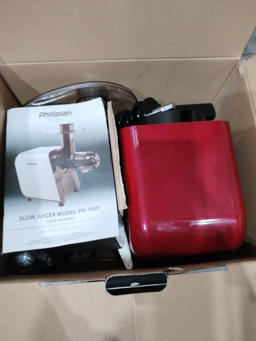 Wyciskarka wolnoobrotowa, maszynka do mielenia mięsa oraz do robienia