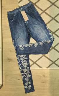 Nowe z metką legginsy jeansowe a la jeansy S