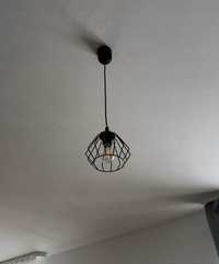 Lampa loftowa druciana brylant czarna do domu