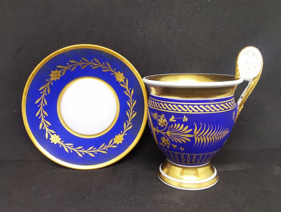 Porcelana Bawaria Thomas Wzor z 1846 Biedermeier Duo Mokka 1927r.unika