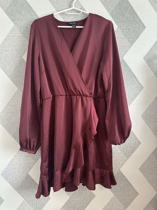 Сукня new look, бордова, розвантажую гардероб