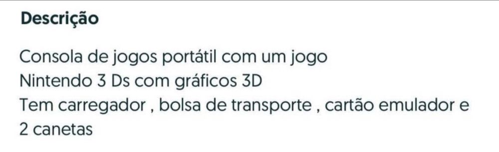 Nintendo 3Ds com jogo