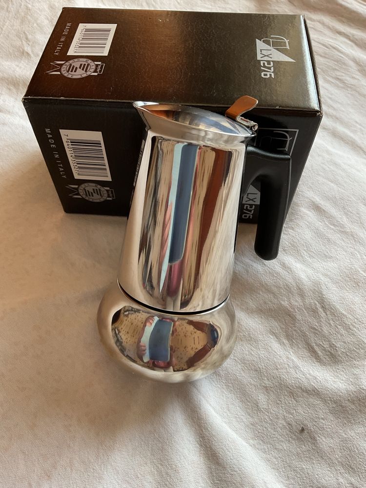 Кофеварка гейзерная Цептер из нержавеющей стали на 4 чашки.