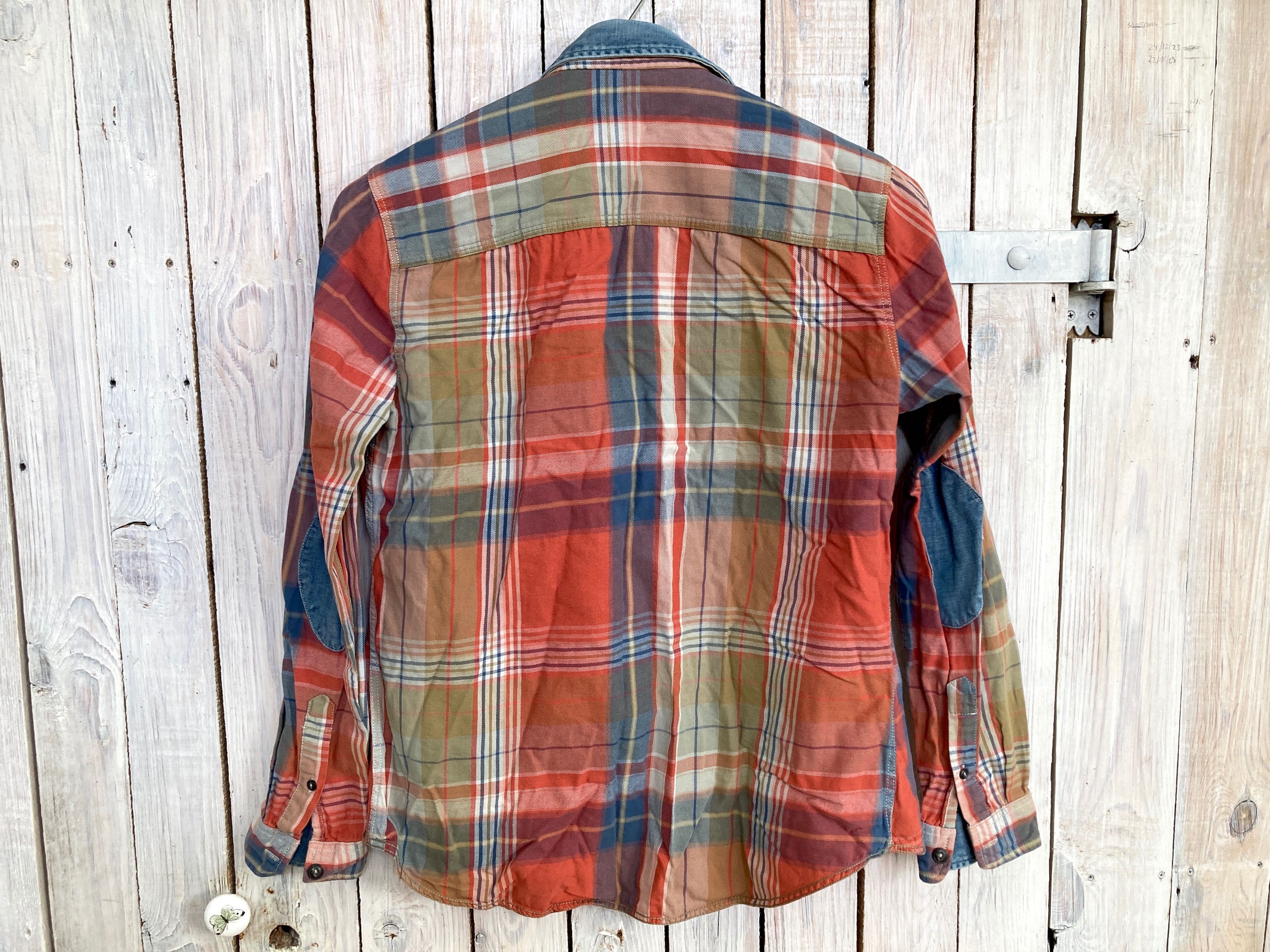 Męska koszula, NEXT, rozmiar M, Laundered Shirts, vintage, krata bawe