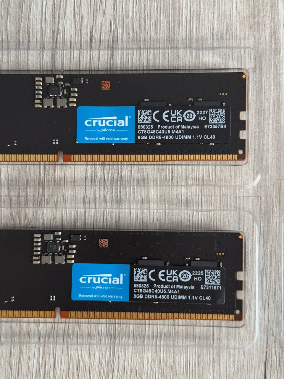 Оперативна памʼять Crucial DDR5 DIMM 8GB 4800 MHz CL40 (CT8G48C40U5)