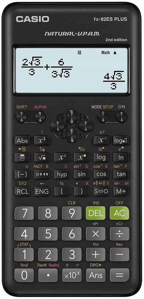 Kalkulator naukowy Casio FX-82ES PLUS 2nd edition BOX - 252 funkcje