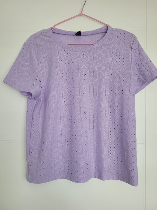 Liliowy T-shirt L