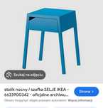 Szafka nocna Selje Ikea metalowa niebieska