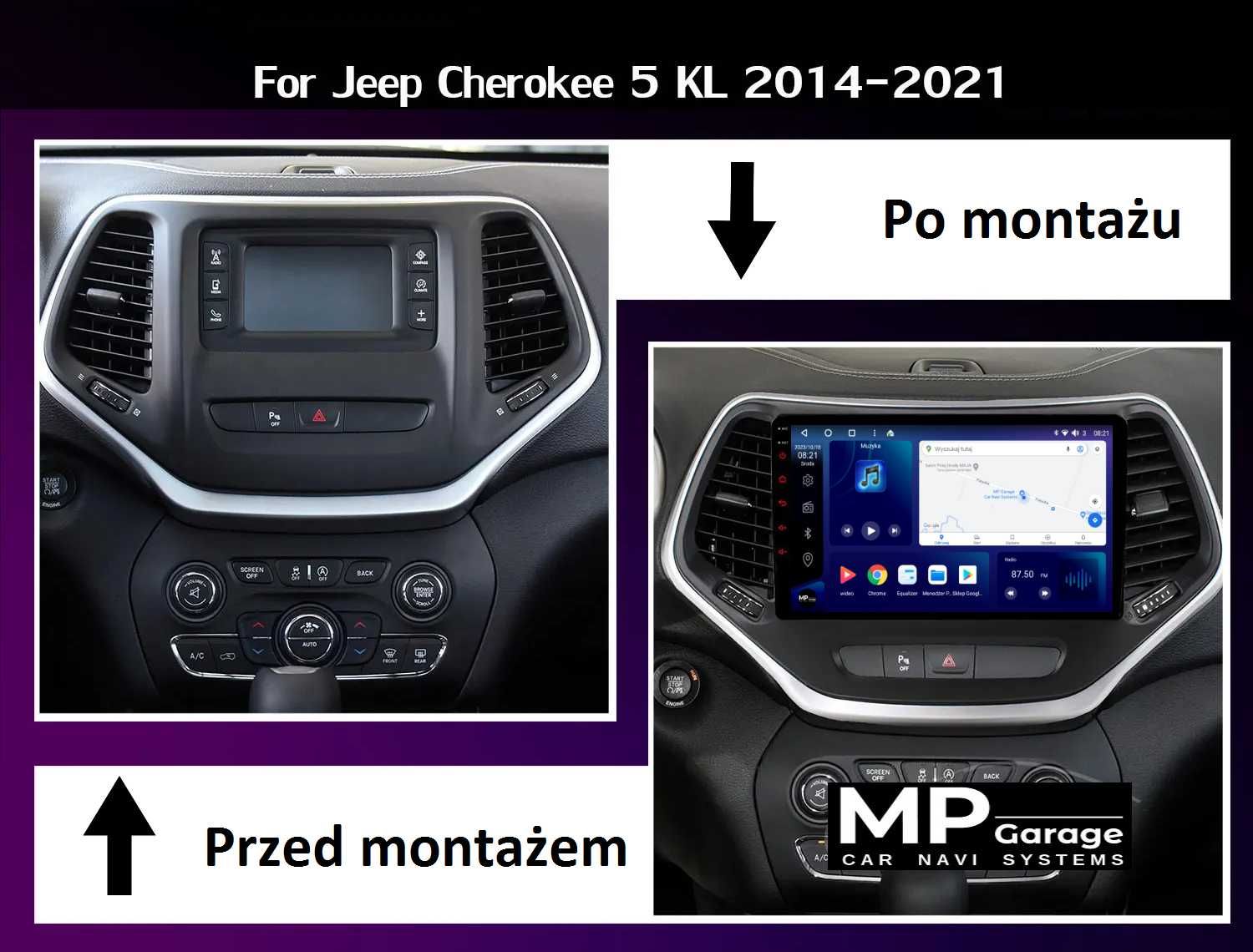 JEEP CHEROKEE 5 KL Radio Android CarPlay/AA Qled Montaż !!!