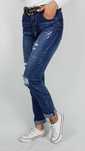 Spodnie boyfriend jeansowe damskie Laulia XS