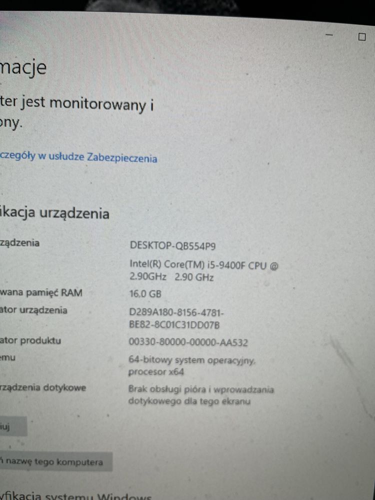 Komputer stacjonarny używany