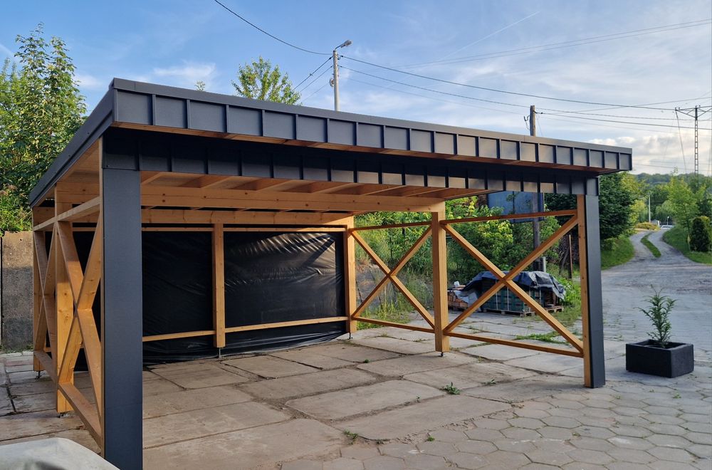 wiata samochodowa duża carport PREMIUM na dwa auta Krzeszowice