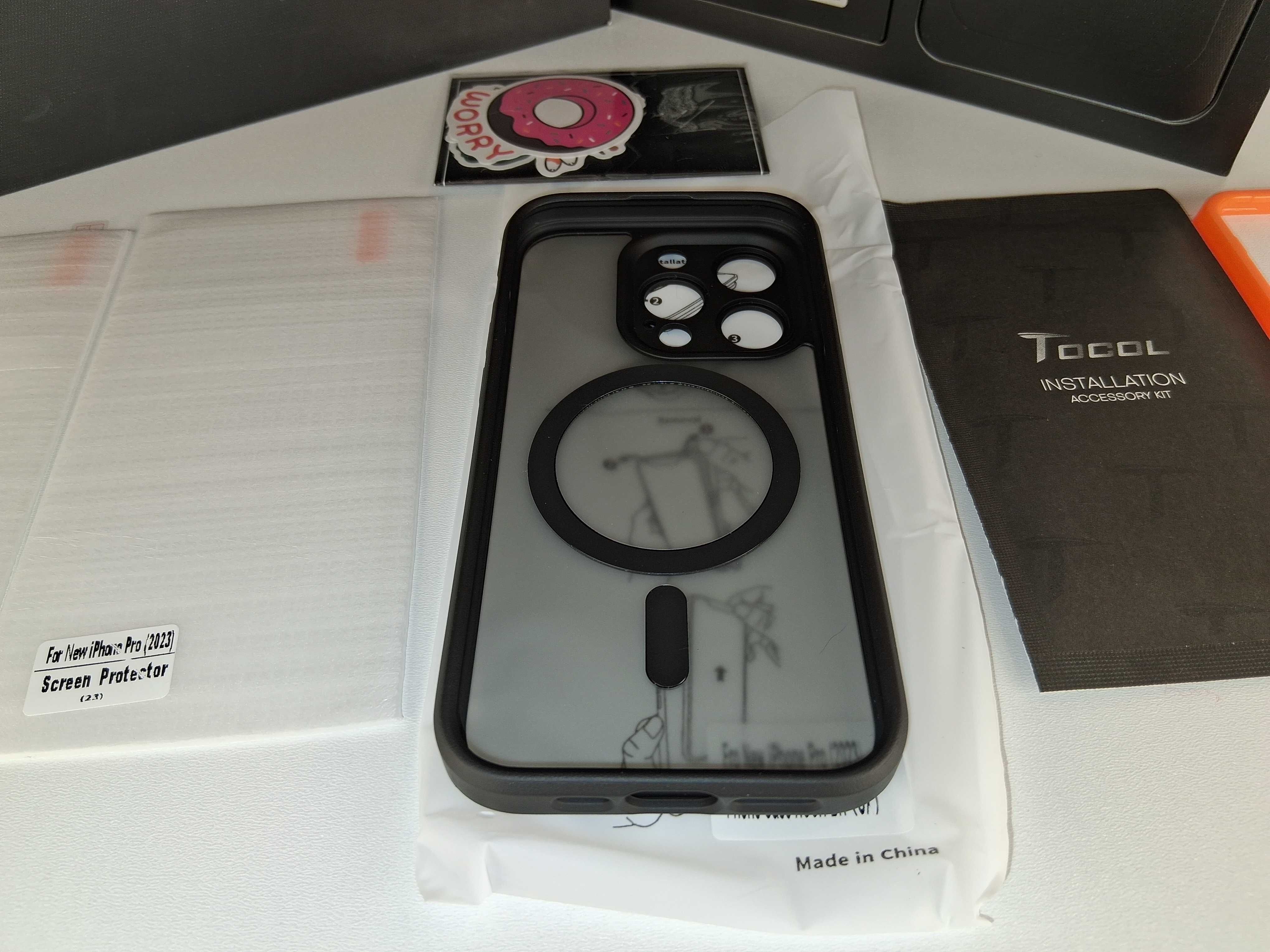 Y049 Zestaw Tocol Case MagSafe + 2 Szkła iPhone 15 Pro (2023) ProBox