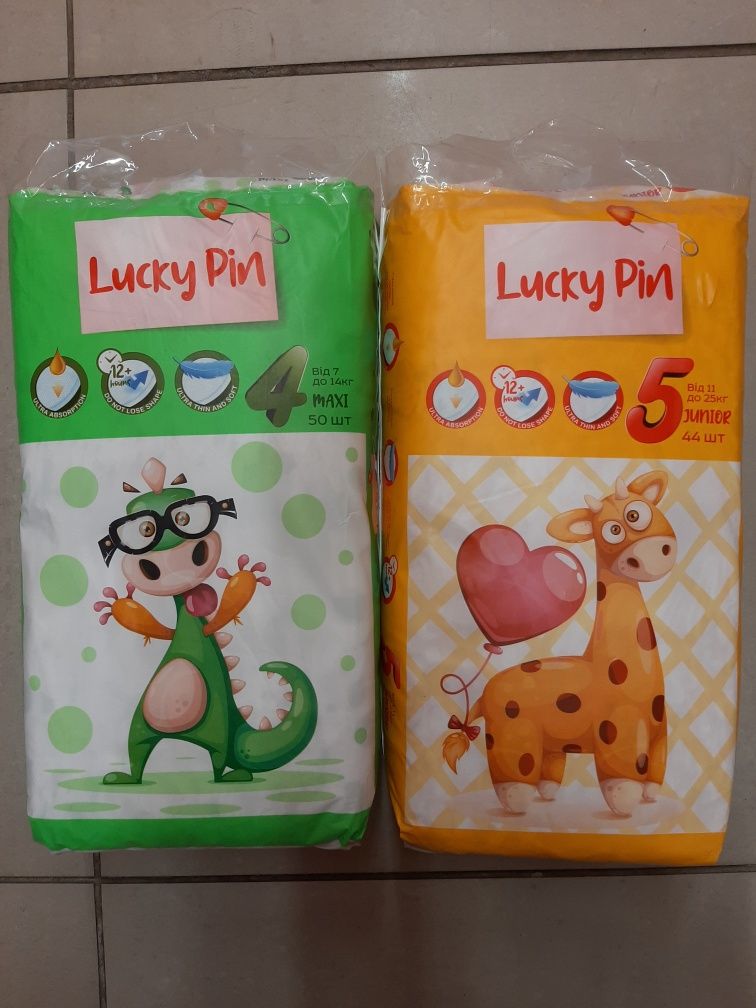 Дитячі памперси підгузки Лакі Пін Lucky Pin 3,4,5
