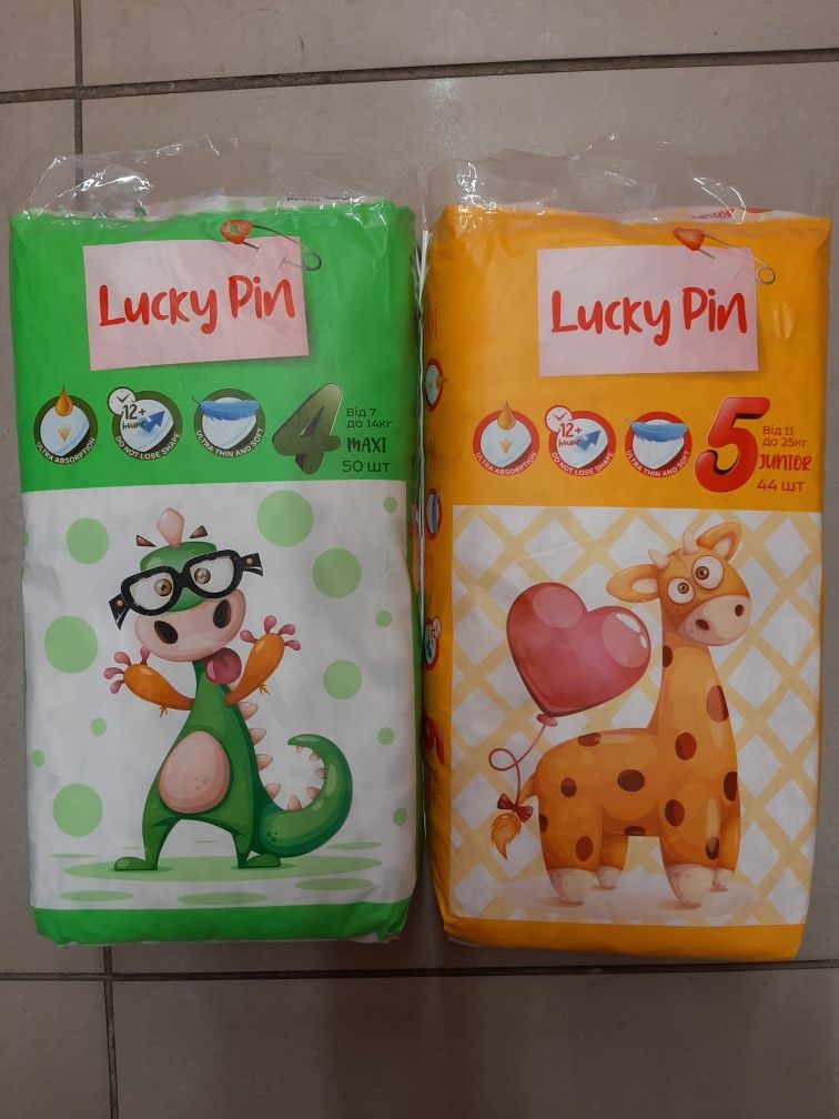 Дитячі Памперси підгузки Лакі Пін Lucky Pin 3,4,5