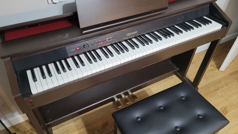 Pianino cyfrowe Casio Celviano + ława + słuchawki SONY