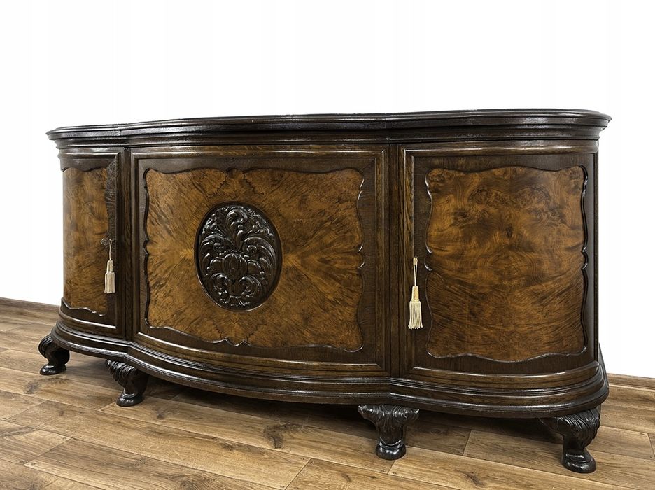 KOMODA antyk BUFET z płaskorzeźbą 100-letni szafka pod TV